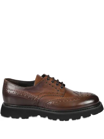 Doucal's Lace-up Derby Shoes In Brown