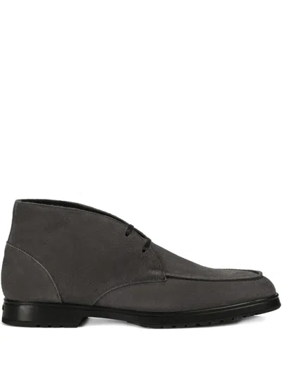 Doucal's Lace-up Desert Boots In Gray