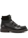 Doucal's Lace-up Leather Boots In Brown