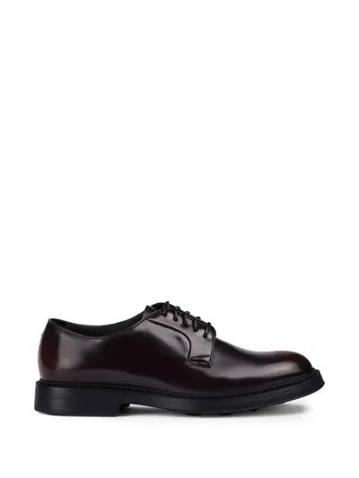 Doucal's Lace-up Leather Derby Shoes In Brown
