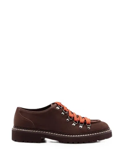 Doucal's Lace-up Suede Shoes In Multi