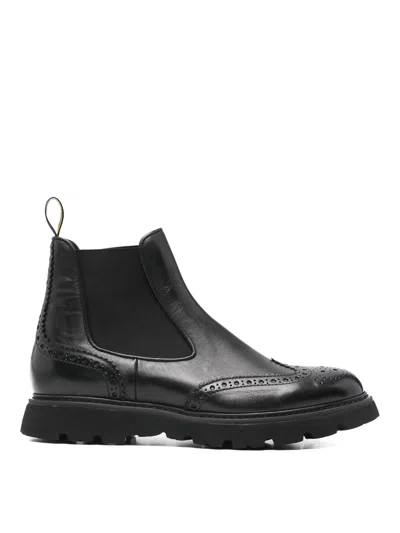 Doucal's Leather Ankle Boots In Black