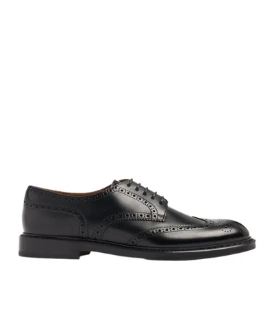 Doucal's Leather Brogue Lace-up Shoes In Black