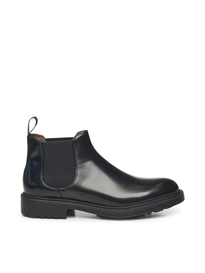 Doucal's Leather Chelsea Boot In Black