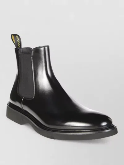 Doucal's Leather Chelsea Boots In Black