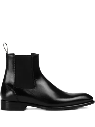 Doucal's Leather Chelsea Boots In Black