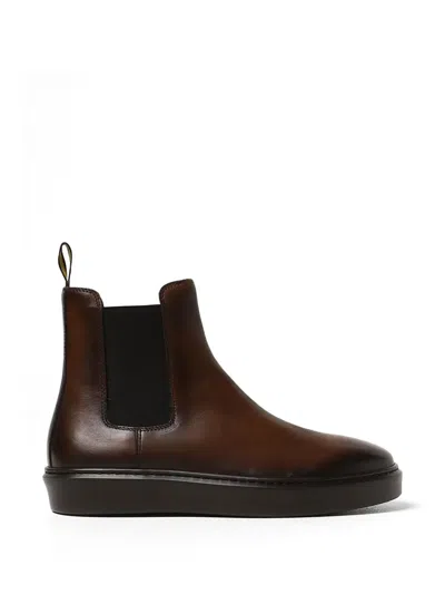 Doucal's Leather Chelsea Boots In Multi