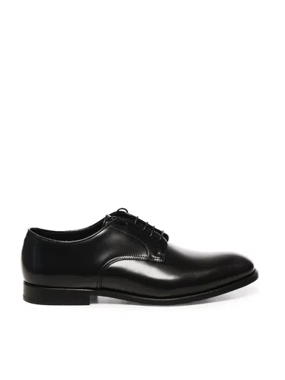 Doucal's Leather Derby Shoes In Black