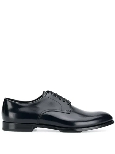 Doucal's Round-toe Lace-up Oxford Shoes In Black