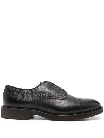 Doucal's Leather Derby Shoes In Brown