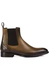 Doucal's Leather Elastic-sided Chelsea Boots In Brown