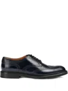 Doucal's Leather Lace-up Brogues In Blue