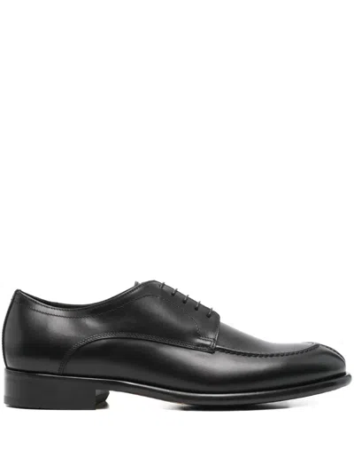 Doucal's Leather Lace-up Shoes In Black