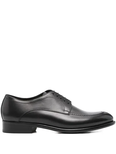 Doucal's Leather Lace-up Shoes In Black