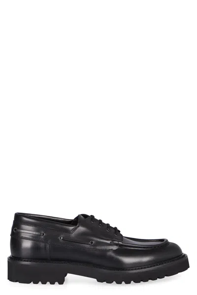 Doucal's Leather Lace-up Shoes In Black