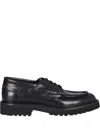 Doucal's Leather Lace-up Shoes In Black