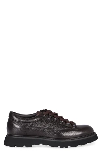 Doucal's Leather Lace-up Shoes In Brown