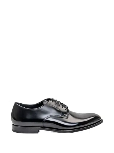 Doucal's Elegant Lace-up Leather Shoes In Black