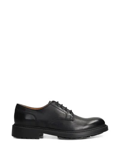 Doucal's Leather Lace-up Shoes In Black