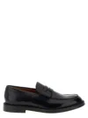Doucal's Leather Loafers With Embossed Bowl Stitching In Black