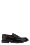Doucal's Leather Loafers With Embossed Bowl Stitching In Black