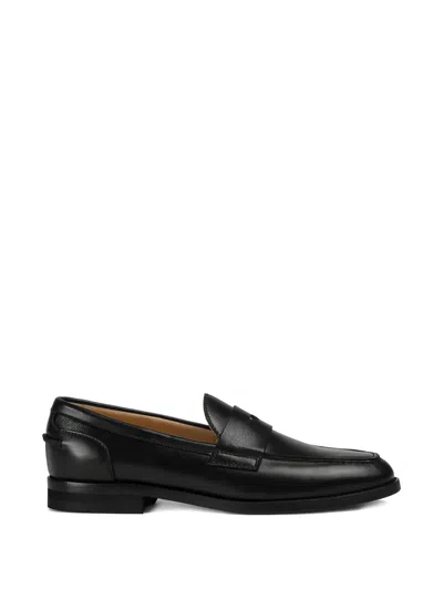 Doucal's Leather Loafers In Black