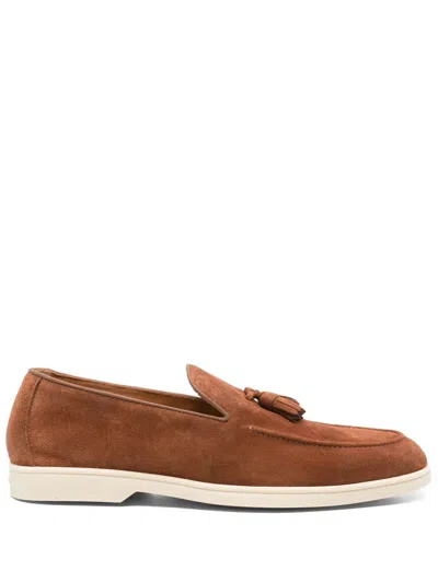 Doucal's Leather Loafers In Brown