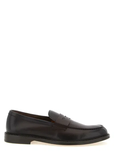 Doucal's Leather Loafers In Brown