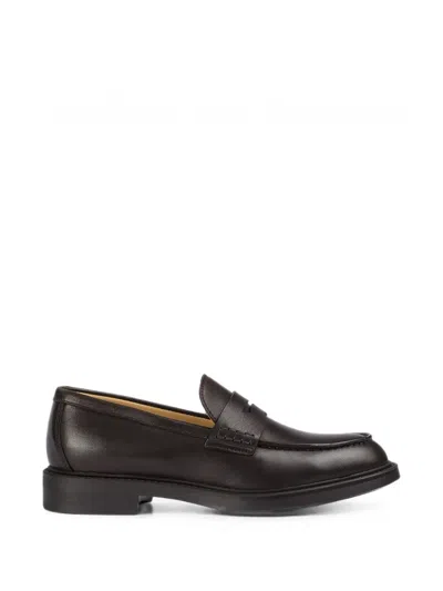 Doucal's Leather Loafers In Brown
