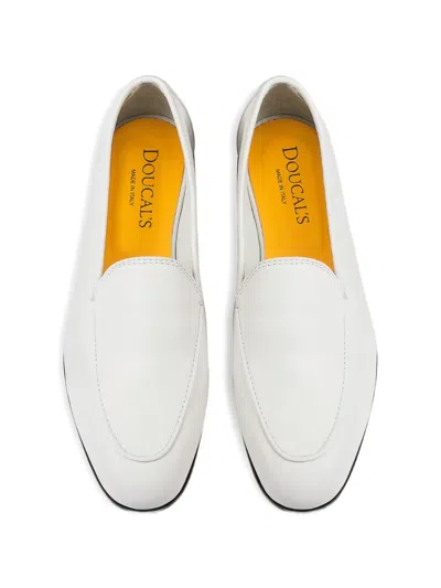 Doucal's Leather Loafers In White