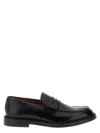 Doucal's Leather Loafers With Embossed Bowl Stitching In Black