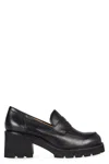 Doucal's Leather Moccasins In Black