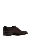 Doucal's Leather Monk Shoes In Brown
