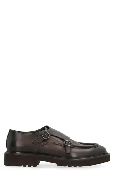 Doucal's Leather Monk-strap In Brown
