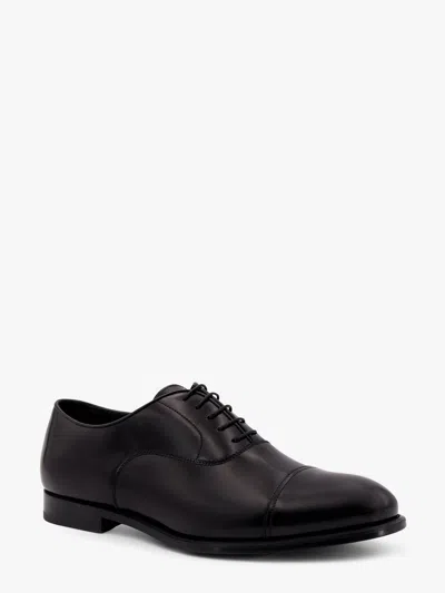 Doucal's Leather Oxford Shoes In Black