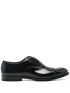 Doucal's Leather Oxford Shoes In Black