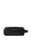 Doucal's Leather Toiletry Bag In Black