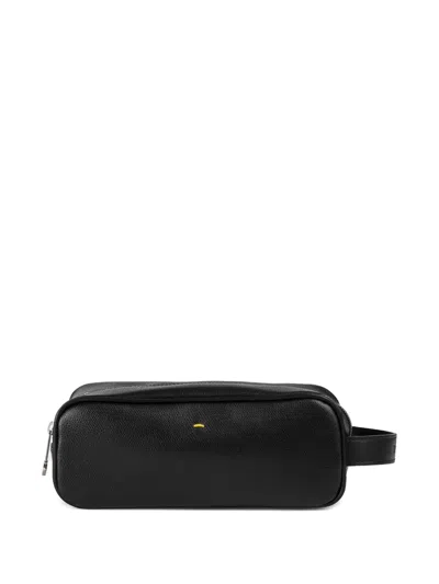 Doucal's Leather Toiletry Bag In Black