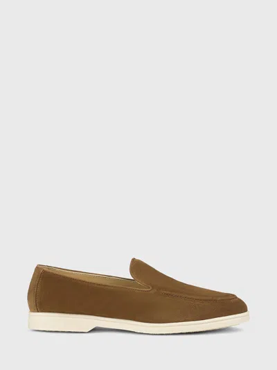 Doucal's Suede Loafer In Brown