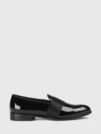 Doucal's Patent-leather Band Slipper Loafer In Black