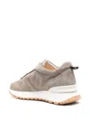Doucal's Low-profile Trainers With Suede Upper And Contrasting Sole In Multi