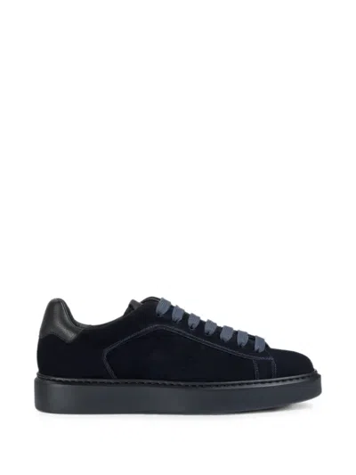 Doucal's Low-top Suede Sneakers In Multi