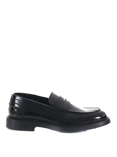 DOUCAL'S DOUCALS BRUSHED LEATHER MOCCASINS