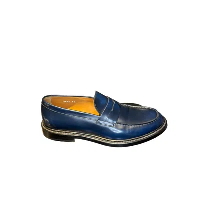 Doucal's Mocassini Man  - Penny Moc Horse Goose+f.do Black - Blue
