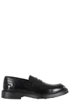 Doucal's Adler Black Slip-on Loafers In Smooth Leather Man In Black
