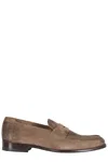 Doucal's Vintage Suede Loafer In Brown
