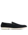 Doucal's Moccasin Shoes With Smooth Suede Finish In Black