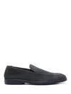 Doucal's Navy Blue Solid Loafers In Navy Blue