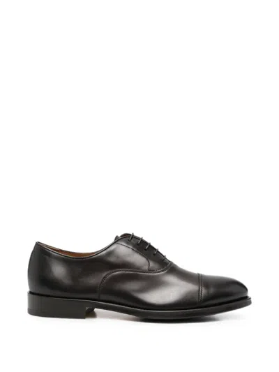 Doucal's Smooth Calfskin Oxford Shoes With Leather And Rubber Sole In Multi
