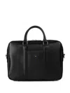 Doucal's Palmellato Leather Briefcase In Black